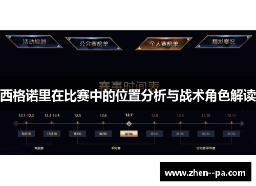 西格诺里在比赛中的位置分析与战术角色解读